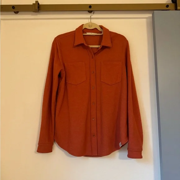 Women’s Alpine Design Burnt Orange Button Up, Women’s Flannel, Brushed Flannel - Picture 1 of 7